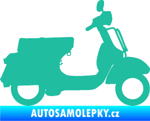 Samolepka Skutr 002 pravá Vespa tyrkysová