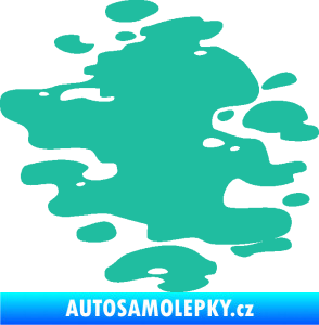 Samolepka Skvrna 001 levá kaňka tyrkysová