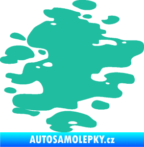 Samolepka Skvrna 001 pravá kaňka tyrkysová