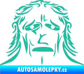 Samolepka Sněžný muž tyrkysová