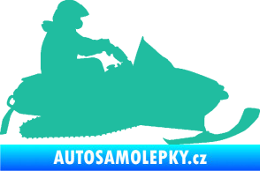 Samolepka Sněžný skútr 002 pravá tyrkysová