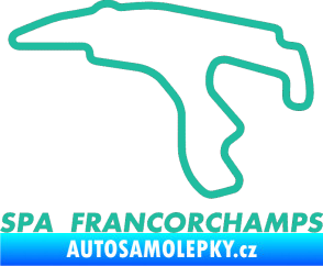 Samolepka Okruh Spa Francorchamps tyrkysová
