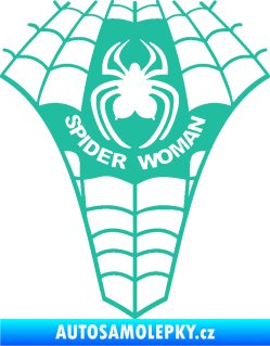 Samolepka Spider woman pavoučí žena tyrkysová