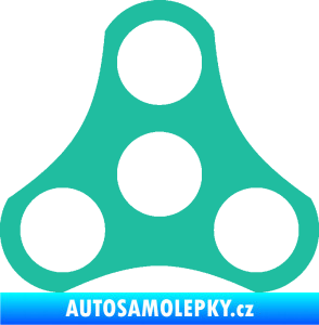 Samolepka Spinner tyrkysová