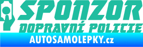 Samolepka Sponzor dopravní policie 004 tyrkysová
