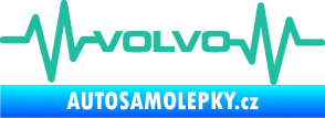Samolepka Srdeční tep 020 volvo tyrkysová