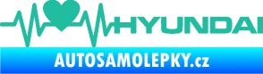 Samolepka Srdeční tep 046 pravá Hyundai tyrkysová