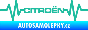 Samolepka Srdeční tep 057 Citroen tyrkysová