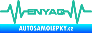 Samolepka Srdeční tep 063 Enyaq tyrkysová