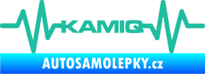 Samolepka Srdeční tep 067 Kamiq tyrkysová