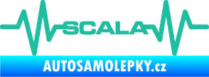 Samolepka Srdeční tep 075 Scala tyrkysová