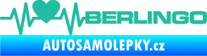 Samolepka Srdeční tep 092 pravá Berlingo Citroen tyrkysová