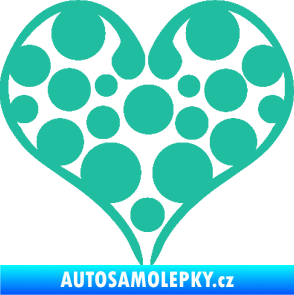 Samolepka Srdíčko 008 tyrkysová