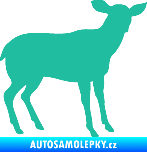 Samolepka Srna 001 pravá tyrkysová