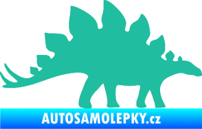 Samolepka Stegosaurus 001 pravá tyrkysová