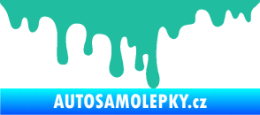 Samolepka Stékající skvrna 002 levá krevní cákanec tyrkysová
