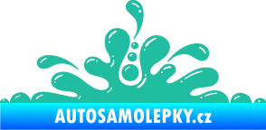 Samolepka Stékající skvrna 003 levá kaňka tyrkysová