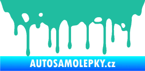 Samolepka Stékající skvrna 005 pravá tyrkysová