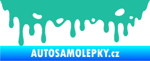 Samolepka Stékající skvrna 006 levá tyrkysová