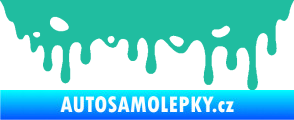 Samolepka Stékající skvrna 006 pravá tyrkysová