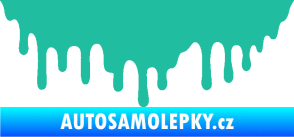 Samolepka Stékající skvrna 007 levá tyrkysová