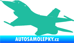 Samolepka Stíhací letoun 004 levá tyrkysová