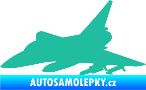 Samolepka Stíhací letoun 005 levá tyrkysová
