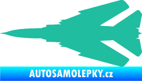 Samolepka Stíhací letoun 007 levá MIG tyrkysová