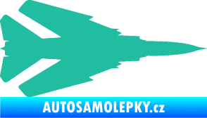 Samolepka Stíhací letoun 007 pravá MIG tyrkysová