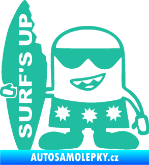 Samolepka Surf veselý panáček tyrkysová