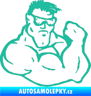 Samolepka Svalovec pravá tyrkysová