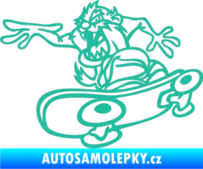 Samolepka Tazman skate levá tyrkysová