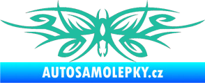 Samolepka Tetování 111 motýl tyrkysová