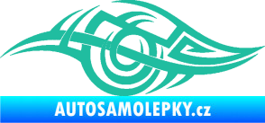 Samolepka Tetování 208 levá tyrkysová