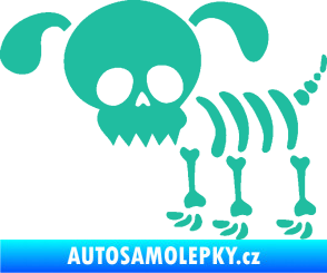 Samolepka The Bone Family Pejsek tyrkysová