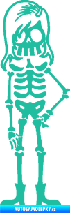 Samolepka The Bone Family Slečna tyrkysová
