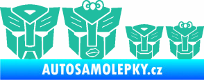 Samolepka Transformers 001 rodinka v autě tyrkysová