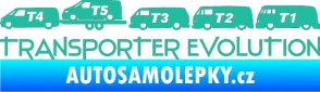 Samolepka Transporter evolution - levá tyrkysová