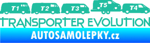 Samolepka Transporter evolution - pravá tyrkysová
