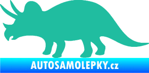 Samolepka Triceratops 001 levá tyrkysová