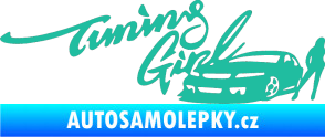 Samolepka Tuning girl tyrkysová