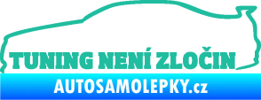 Samolepka Tuning není zločin 001 tyrkysová