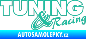 Samolepka Tuning racing obrys tyrkysová