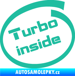 Samolepka Turbo inside tyrkysová