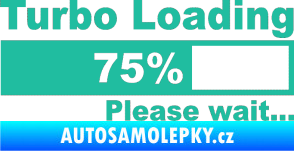 Samolepka Turbo loading tyrkysová