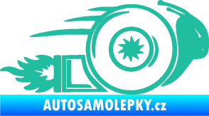 Samolepka Turbo šnek 002 pravá tyrkysová