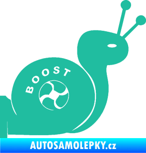 Samolepka Turbo šnek 003 pravá tyrkysová