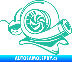 Samolepka Turbo šnek 004 levá tyrkysová