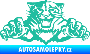 Samolepka Tygr 003 tyrkysová