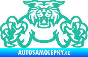 Samolepka Tygr 006 tyrkysová
